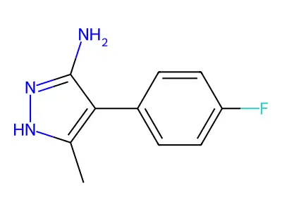 4-(4-fluorophenyl)-3-methyl-1H-pyrazol-5-amine structure