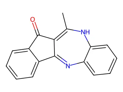 11-methyl-10H-indeno[2,1-c][1,5]benzodiazepin-12-one structure