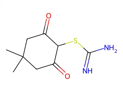 (4,4-Dimethyl-2,6-dioxocyclohexyl)thiocarboxamidine structure