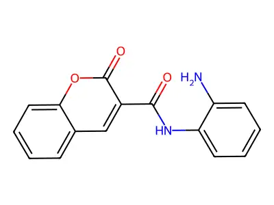 2H-1-Benzopyran-3-carboxamide, N-(2-aminophenyl)-2-oxo- structure