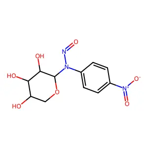 N-Nitroso-N-p-nitrophenyl-D-lyxosylamine structure