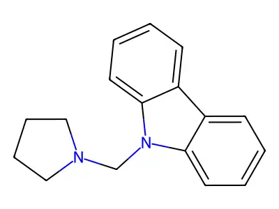 9-(pyrrolidin-1-ylmethyl)-9H-carbazole structure