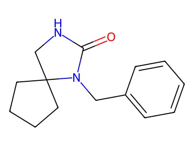 1,3-Diazaspiro(4.4)nonan-2-one, 1-benzyl- structure