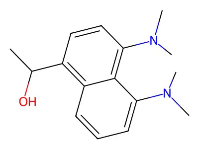 1-[4,5-Bis(dimethylamino)naphthalen-1-yl]ethan-1-ol structure