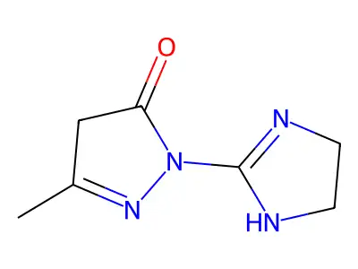 2-(4,5-dihydro-1H-imidazol-2-yl)-5-methyl-2,4-dihydro-3H-pyrazol-3-one structure