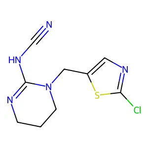 Cyanamide, (1-((2-chloro-5-thiazolyl)methyl)-1,4,5,6-tetrahydro-2-pyrimidinyl)- structure