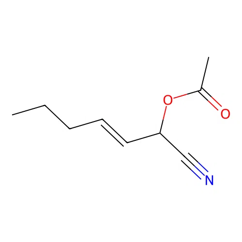 [(E)-1-cyanohex-2-enyl] acetate structure