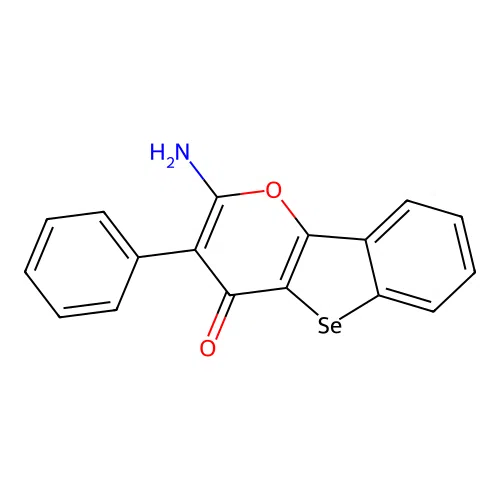 2-amino-3-phenyl-4H-benzo[4,5]selenopheno[3,2-b]pyran-4-one structure
