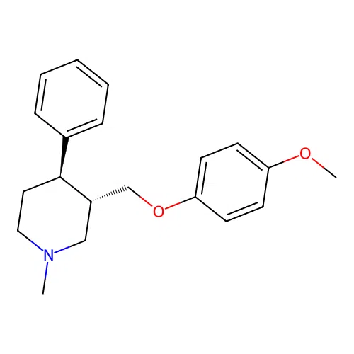 (3S,4R)-3-[(4-methoxyphenoxy)methyl]-1-methyl-4-phenylpiperidine structure