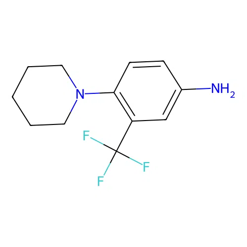 4-Piperidin-1-yl-3-trifluoromethyl-phenylamine structure