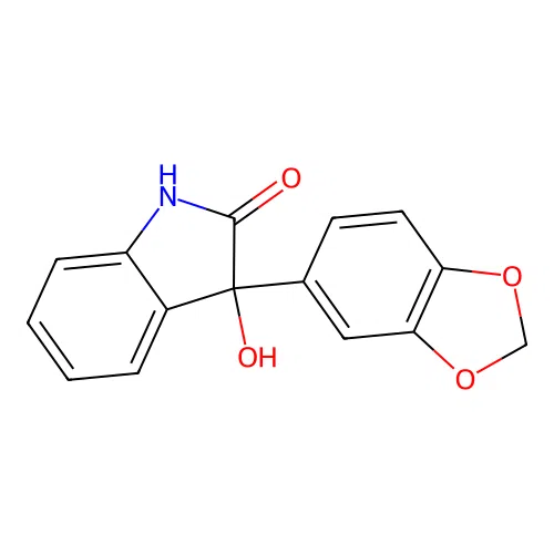 3-(Benzo[d][1,3]dioxol-5-yl)-3-hydroxyindolin-2-one structure