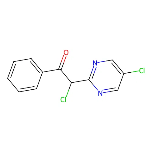 2-Chloro-2-(5-chloropyrimidin-2-yl)-1-phenylethanone structure