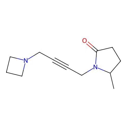 2-Pyrrolidinone, 1-[4-(1-azetidinyl)-2-butyn-1-yl]-5-methyl- structure