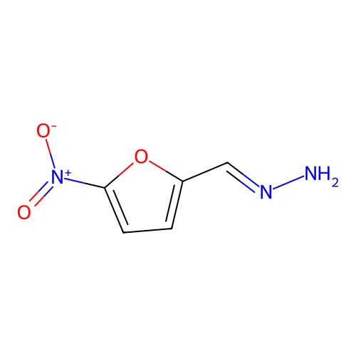 2-Furancarboxaldehyde, 5-nitro-, hydrazone (9CI) structure