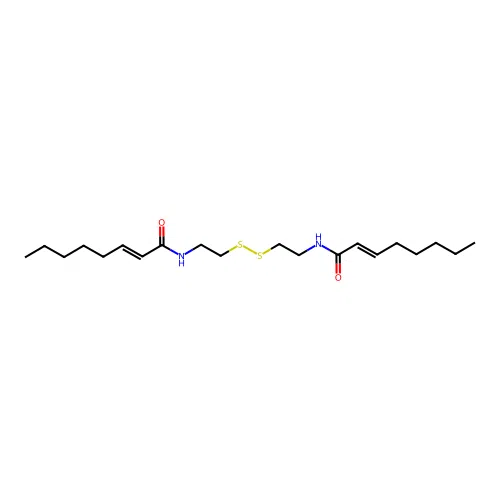 Bis(2-(2-octenoylamino)ethyl)disulfide structure
