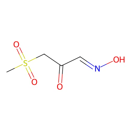 2-Oxo-3-(methylsulfonyl)propanal oxime structure