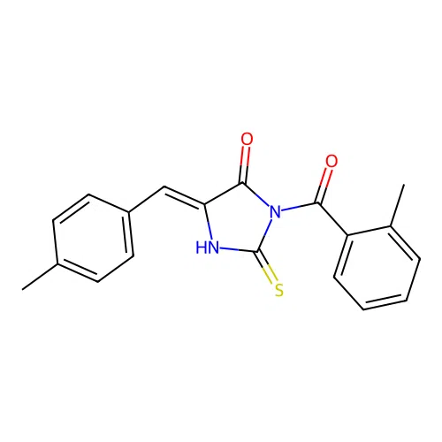 4-Imidazolidinone, 3-(2-methylbenzoyl)-5-((4-methylphenyl)methylene)-2-thioxo- structure