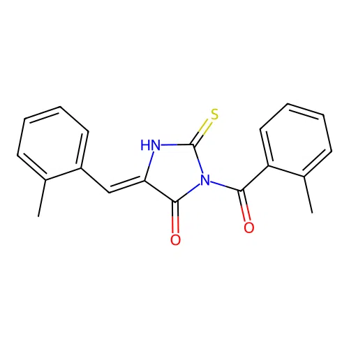 4-Imidazolidinone, 3-(2-methylbenzoyl)-5-((2-methylphenyl)methylene)-2-thioxo- structure