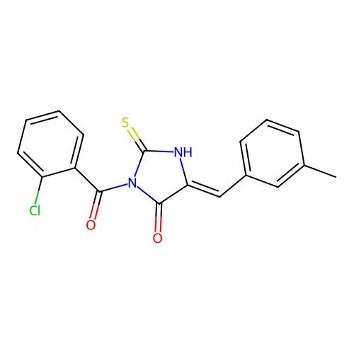 4-Imidazolidinone, 3-(2-chlorobenzoyl)-5-((3-methylphenyl)methylene)-2-thioxo- structure