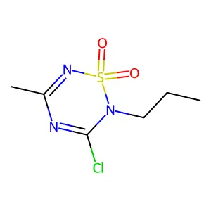 3-Chloro-5-methyl-2-propyl-1,2,4,6-thiatriazine 1,1-dioxide structure