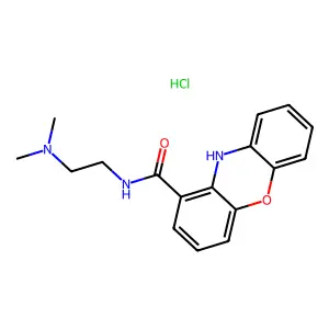 10h-phenoxazine-1-carboxamide, N-(2-(dimethylamino)ethyl)-, Monohydrochloride structure