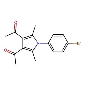 Ethanone, 1-(4-acetyl-1-(4-bromophenyl)-2,5-dimethylpyrrol-3-yl)- structure