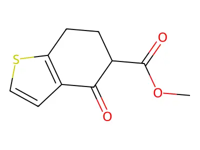 Methyl 4-oxo-4,5,6,7-tetrahydrobenzo[b]thiophene-5-carboxylate structure