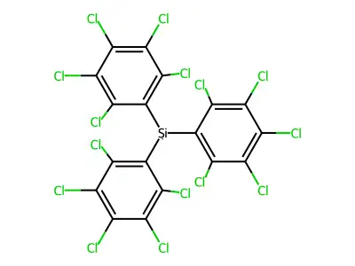 Tris(2,3,4,5,6-pentachlorophenyl)silane structure