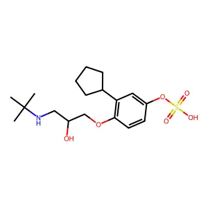 4-Hydroxypenbutolol-4-sulfate structure