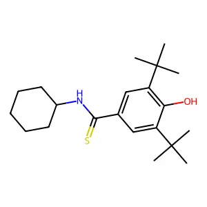 2,6-Bis(tert-butyl)-4-[(cyclohexylamino)thioxomethyl]phenol structure