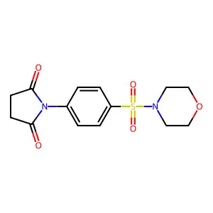 Morpholine, 4-[[4-(2,5-dioxo-1-pyrrolidinyl)phenyl]sulfonyl]- structure