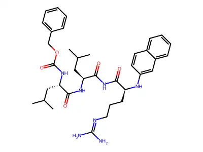 N-Carbobenzoxyleucyl-leucyl-arginine-2-naphthylamide structure