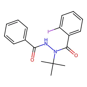 Benzoic acid, 2-iodo-, 2-benzoyl-1-(1,1-dimethylethyl)hydrazide structure