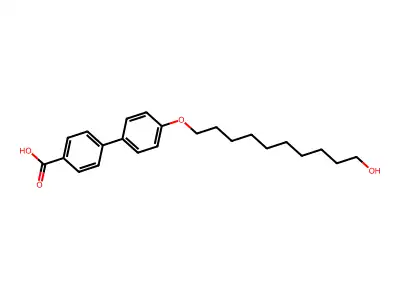 4'-[(10-Hydroxydecyl)oxy][1,1'-biphenyl]-4-carboxylic acid structure