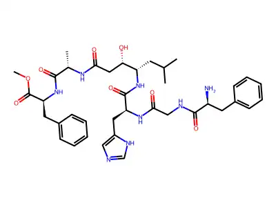 Phenylalanyl-glycyl-histidyl-statyl-alanyl-phenylalanine methyl ester structure
