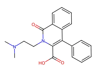 3-Isoquinolinecarboxylic acid, 1,2-dihydro-2-(2-(dimethylamino)ethyl)-1-oxo-4-phenyl- structure