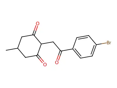 1,3-Cyclohexanedione, 2-[2-(4-bromophenyl)-2-oxoethyl]-5-methyl- structure