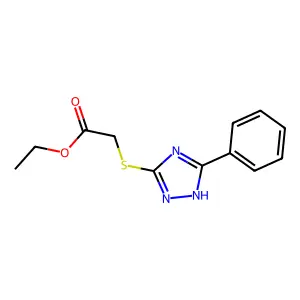ethyl [(5-phenyl-4H-1,2,4-triazol-3-yl)sulfanyl]acetate structure