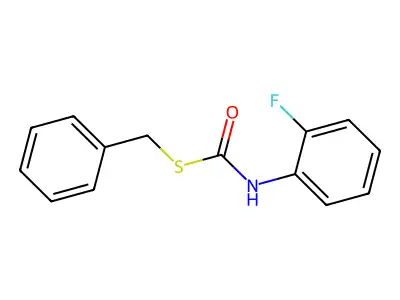 S-Benzyl N-(2-fluorophenyl)thiocarbamate structure