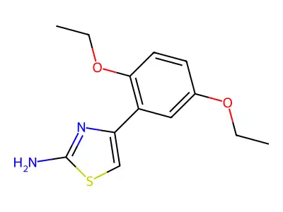 4-(2,5-Diethoxyphenyl)-1,3-thiazol-2-amine structure
