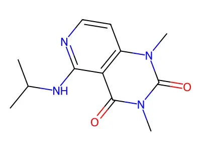 Pyrido(4,3-d)pyrimidine-2,4(1H,3H)-dione, 1,3-dimethyl-5-((1-methylethyl)amino)- structure