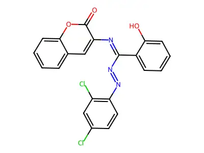 3-((((2,4-Dichlorophenyl)azo)(2-hydroxyphenyl)methylene)amino)-2H-1-benzopyran-2-one structure