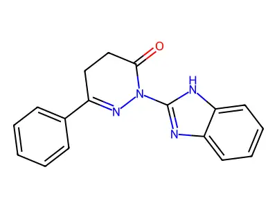 3(2H)-Pyridazinone, 4,5-dihydro-2-(1H-benzimidazol-2-yl)-6-phenyl- structure