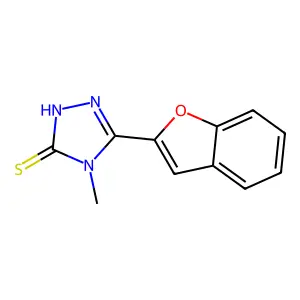 5-Benzofuran-2-yl-4-methyl-4H-[1,2,4]triazole-3-thiol structure