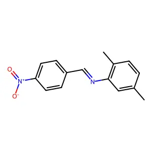 Benzenamine, 2,5-dimethyl-N-[(4-nitrophenyl)methylene]- structure