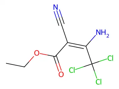 3-Amino-4,4,4-trichloro-2-cyano-but-2-enoic acid ethyl ester structure