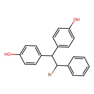 1,1-Bis(4-hydroxyphenyl)-2-bromo-2-phenylethylene structure