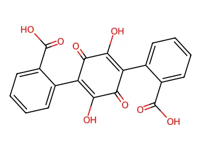 2,2'-(2,5-Dihydroxy-3,6-dioxo-1,4-cyclohexadiene-1,4-diyl)bis(benzoic acid) structure