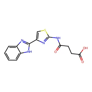 Butanoic acid, 4-((4-(1H-benzimidazol-2-yl)-2-thiazolyl)amino)-4-oxo- structure