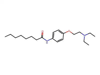 p-Octanophenetidide, beta-diethylamino- structure